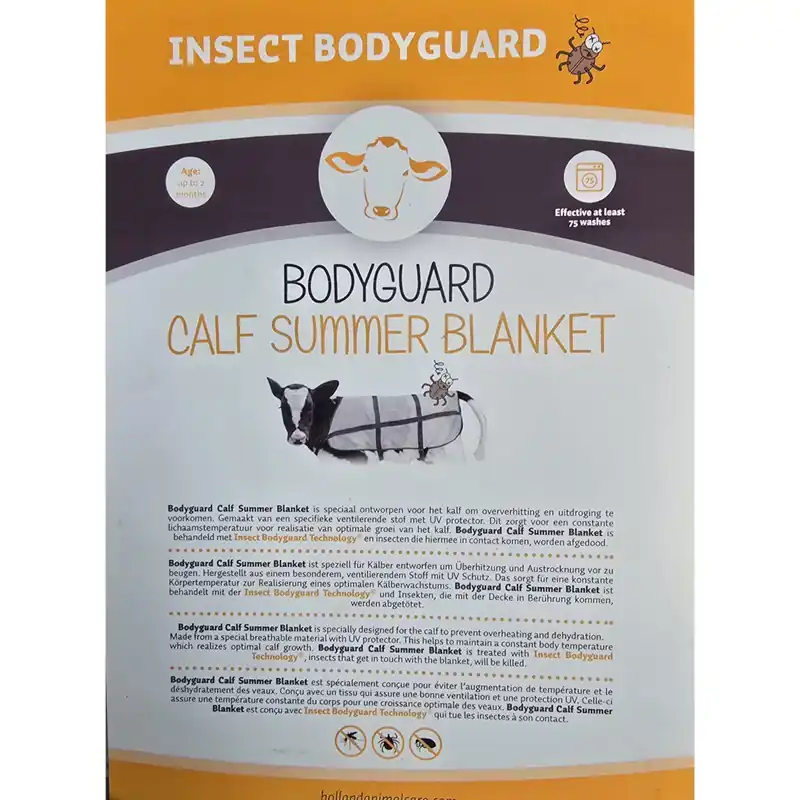 Knallerangebot Kälber-Sommerdecke mit Insektenschutz | Bodyguard Calf von Holland Animal Care