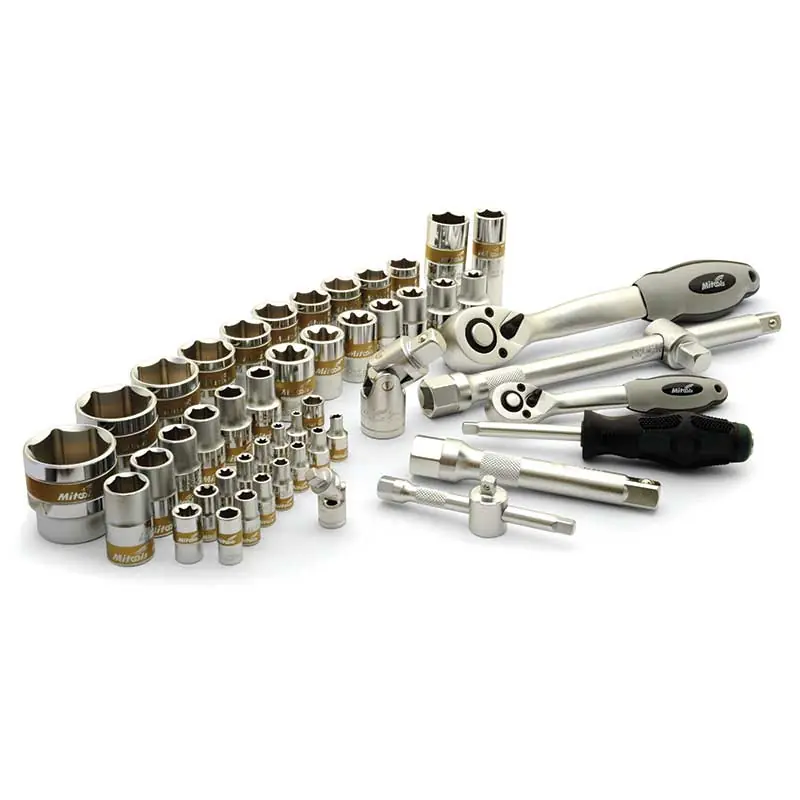 Neu Ratschen-Steckschlüssel-Satz 1/4" und 1/2"