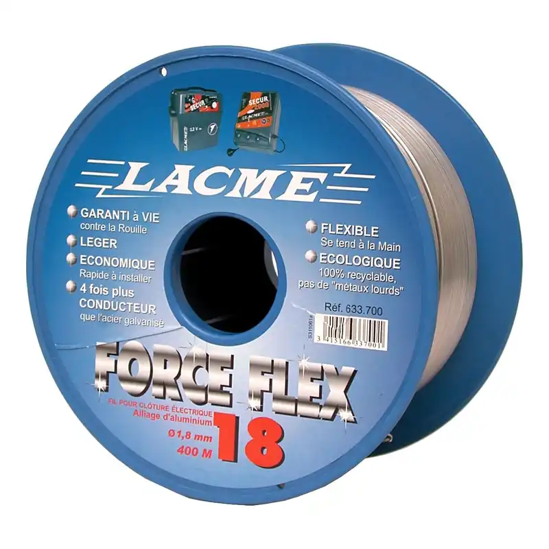 Must-Have Weidezaundraht Aludraht FORCEFLEX 18 Lacme 400 Meter