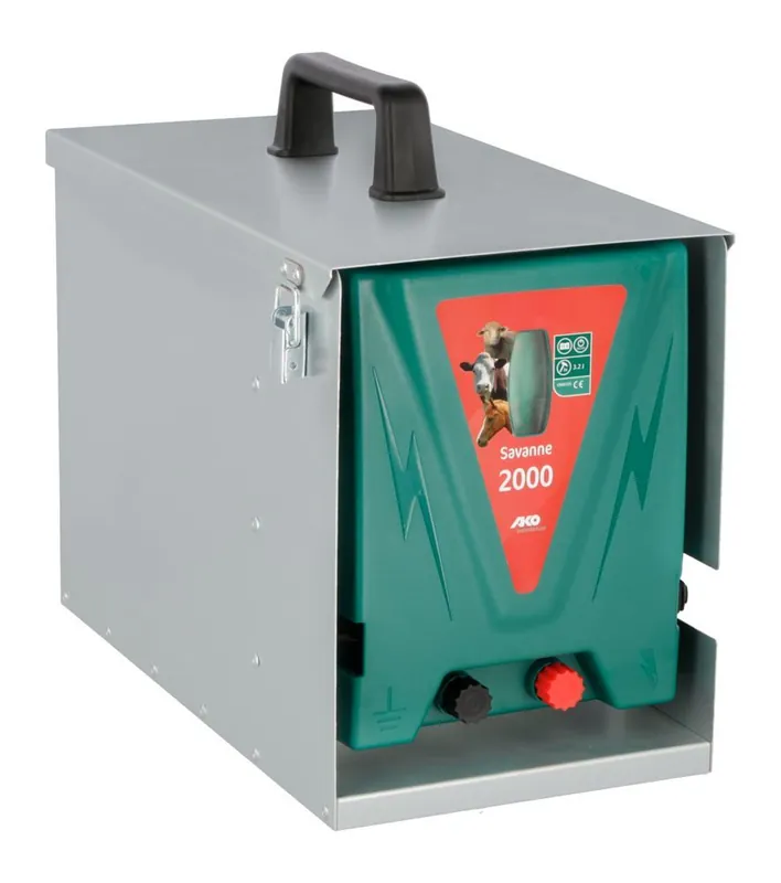 Markenprodukt AKO Weidezaungerät Savanne 2000 12V 1,9 Joule inkl. Metallbox