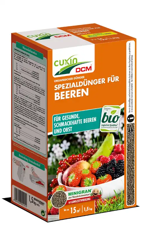 Spezialdünger für Beeren & Obstbäume 1,5 kg - Cuxin DCM Heißes Angebot