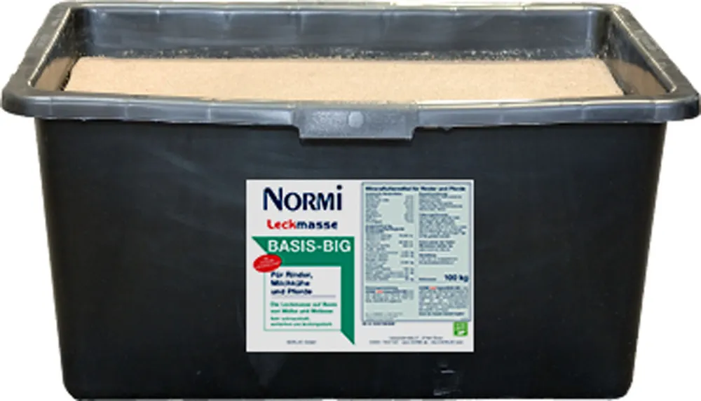 NORMI® Leckmasse BASIS-BIG | 100 kg | für Rinder, Pferde und laktierende Kühe - der ALLROUNDER Aktuell
