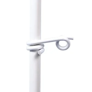 Top-Preis Kunststoffpfähle weiß 158cm mit Einzeltritt Bodennagel 26 cm