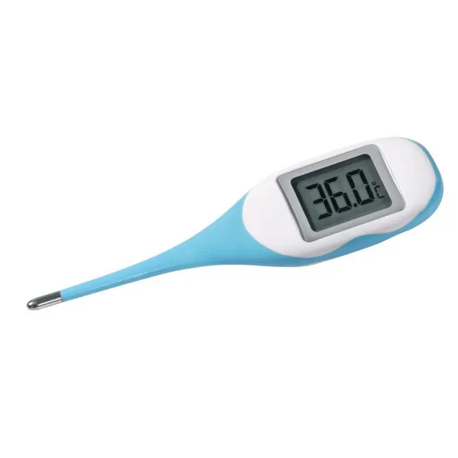 Fieberthermometer Digital Big Screen flexibler Sonde Veterinärbereich Neu