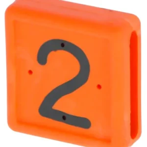Fußbandnummern orange Nr. 2 - 10 Stück Preisknaller