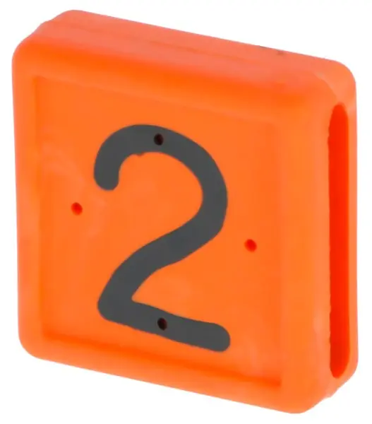 Fußbandnummern orange Nr. 2 - 10 Stück Preisknaller