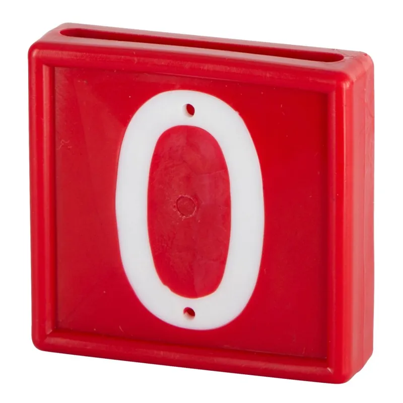 Preis Gesenkt Nummernblock 10 St. zum einschlaufen in Halsband bis 40 mm rot Nr. 0