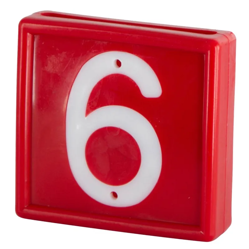 Nummernblock 10 St. zum einschlaufen in Halsband bis 40 mm rot Nr. 6 und 9 Neue Kollektion