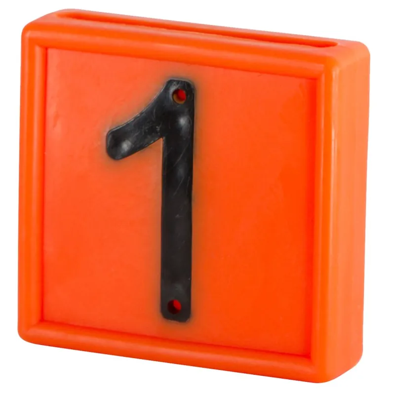 Meistverkauft Nummernblock 10 St. zum einschlaufen in Halsband bis 40 mm orange