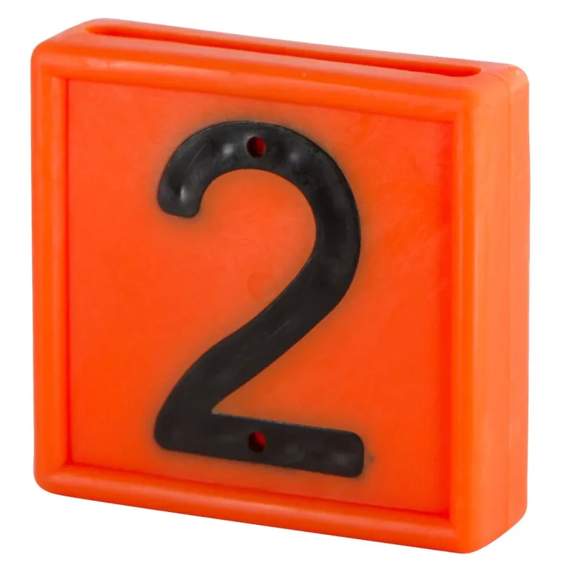 Nummernblock 10 St. zum einschlaufen in Halsband bis 40 mm orange Aktuell