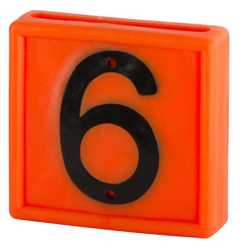 Garantierte Lieferung Nummernblock 10 St. zum einschlaufen in Halsband bis 40 mm orange