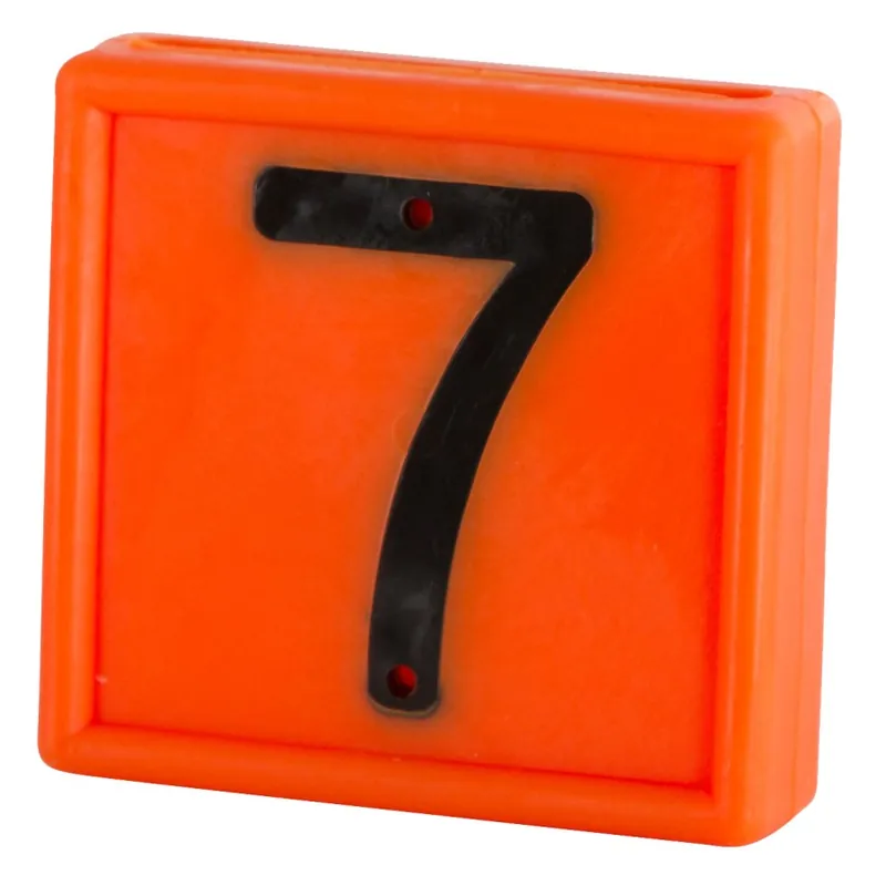 Günstig Nummernblock 10 St. zum einschlaufen in Halsband bis 40 mm orange