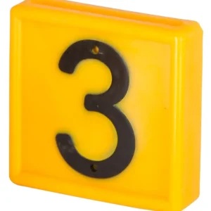 Nummernblock Nr. 3 / 10 St. zum einschlaufen in Halsband bis 40 mm gelb Sichere Zahlung