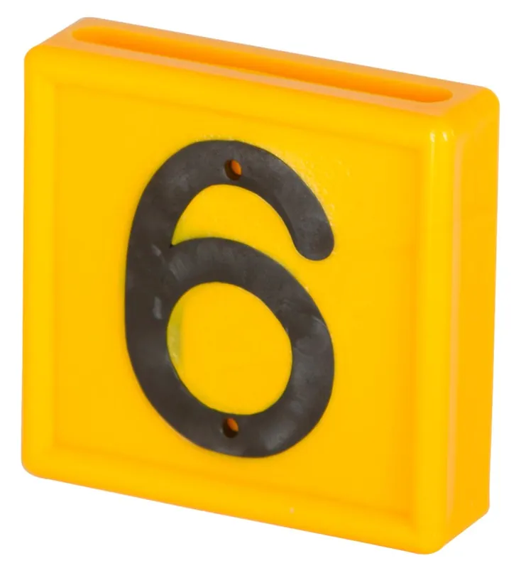 Must-Have Nummernblock Nr. 6+9 / 10 St. zum einschlaufen in Halsband bis 40 mm gelb