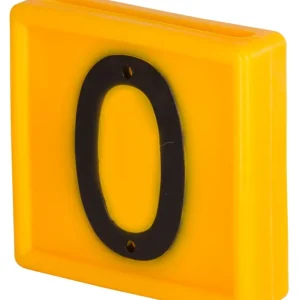 Super-Preis Nummernblock Nr. 0 / 10 St. zum einschlaufen in Halsband bis 40 mm gelb