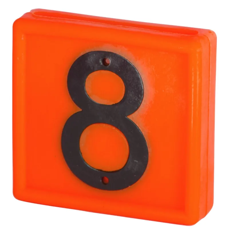 Nummernblock 10 St. zum einschlaufen in Halsband bis 40 mm orange Finale Aktion
