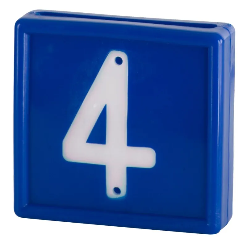 Versand Am Gleichen Tag Nummernblock Nr. 4 / 10 St. zum einschlaufen in Halsband bis 40 mm blau