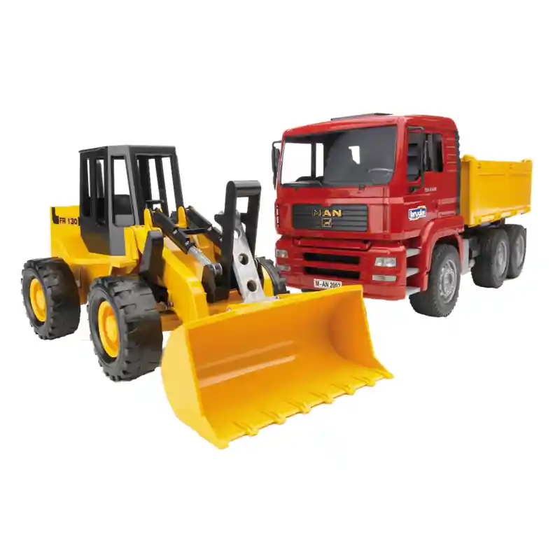 Bruder  02752 Bruder MAN TGA mit Kippmulde und Gelenkradlader FR130 Profi Serie Sofort Bestellen