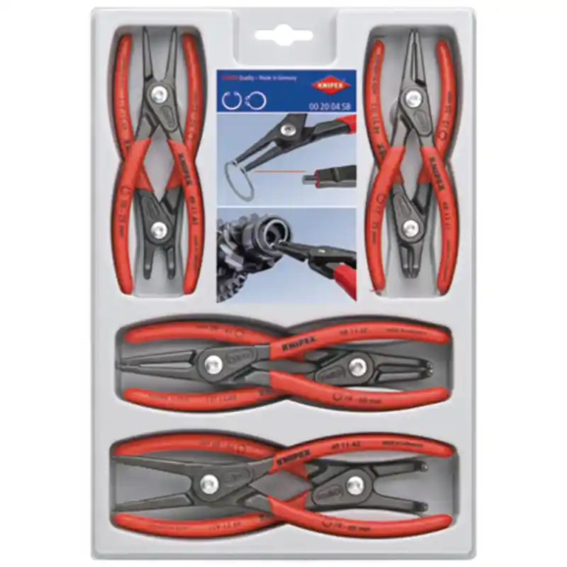 KNIPEX KNIPEX Präzisions-Sicherungsringzangen-Set 8-teilig für Innen- und Außenringe Letzte Chance