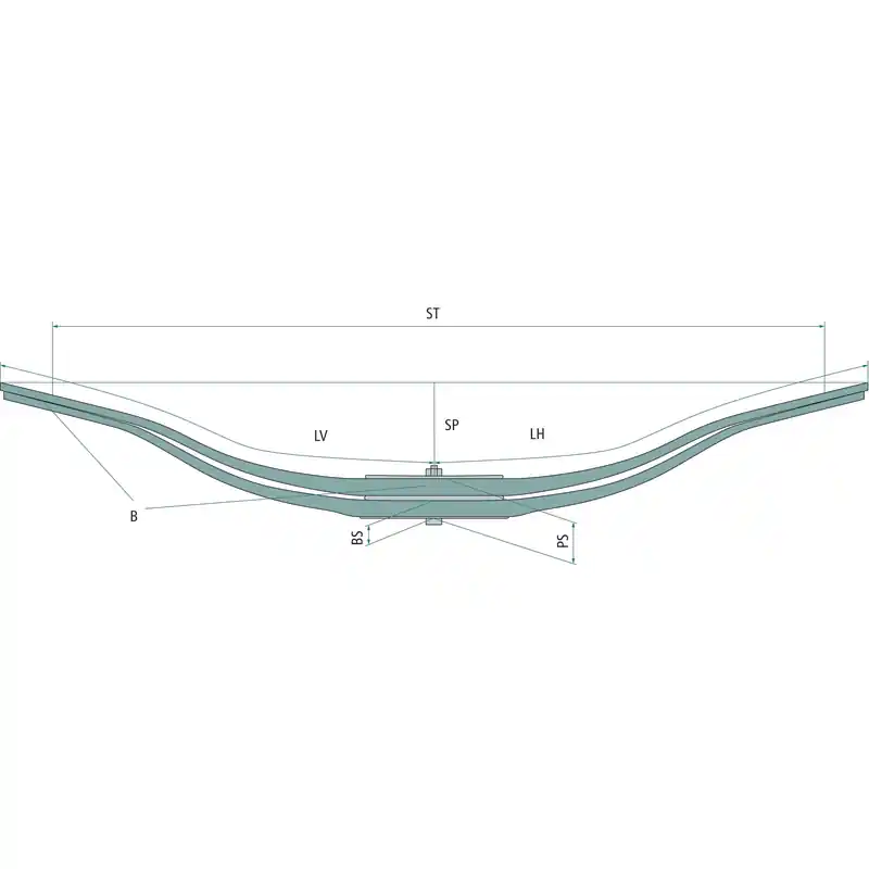 Schomäcker  Schomäcker Parabelfeder Form: 18 Blattzahl: 2/24 Blattbreite 100mm Angebot