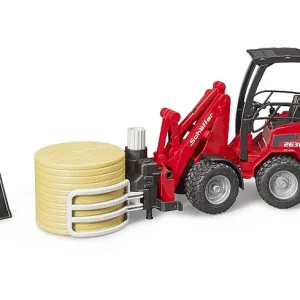 Bruder 02192 Bruder Hoflader mit Ballengreifzange + 1 Rundballen Schäffer Saisonangebot