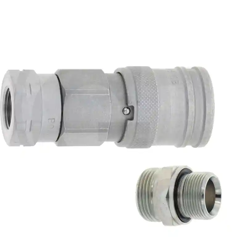Versand Am Gleichen Tag Granit  Flachkupplungsmuffe Set DN10 BG2 1/2" mit 12L Adapter M18x1,5