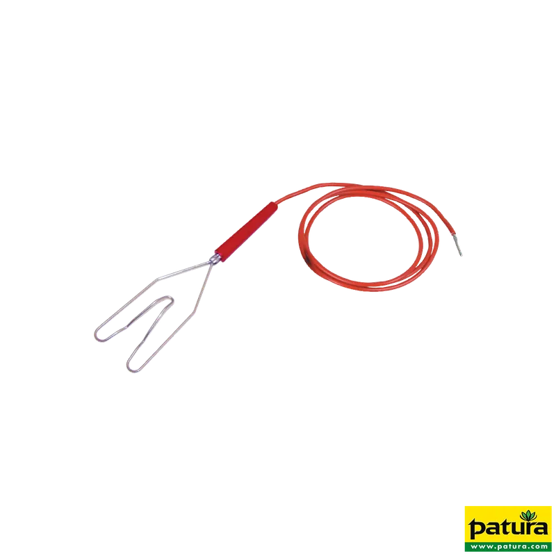 Markenware Patura  Zaunanschlusskabel mit Herzklemme 3 mm Stift