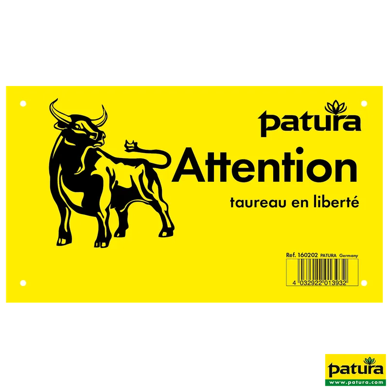 Patura Warnschild Französisch Aktuell