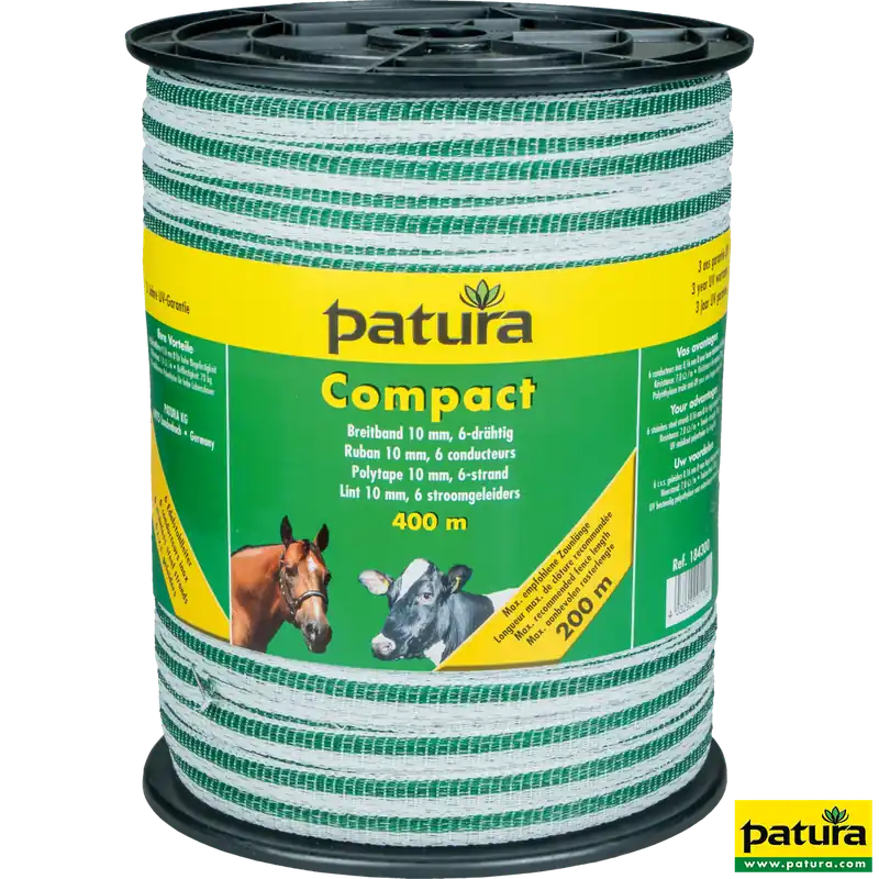 Neuheit Patura Compact Breitband 10 mm 400 m Rolle, weiß-grün