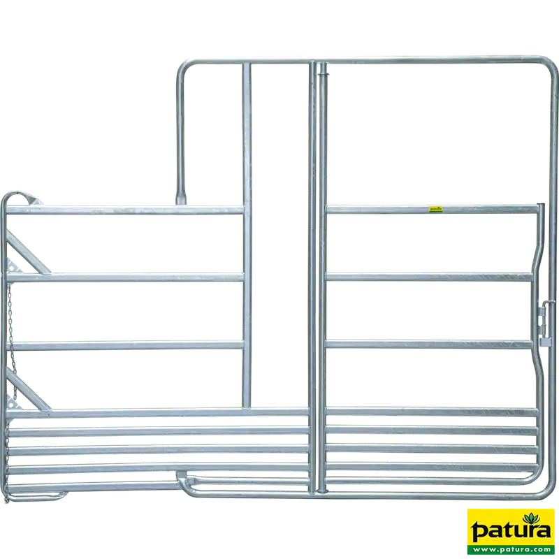 Patura Sicherheits-Pferde-Panel mit Tor und Fressgitter Länge 3,00 m Markenprodukt