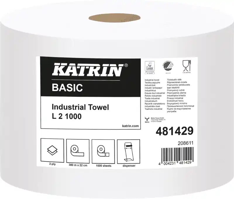 Garantierte Lieferung Katrin-Basic-Putzpapier 2-lagig - 1000 Blatt weiß