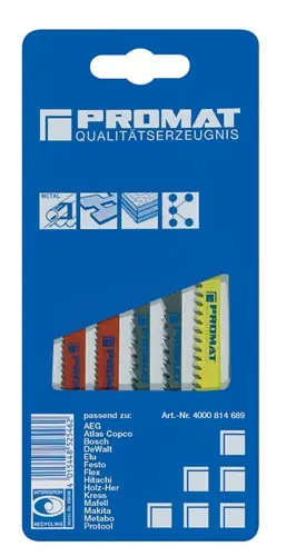 TECWERK Stichsägeblattsortiment 5-teilig für Holz / Metall Knallerangebot
