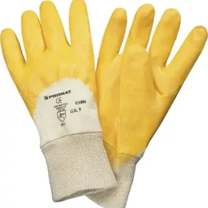 PROMAT Handschuhe Größe 8 gelb Strickbund. teilbeschichtet Rabatt