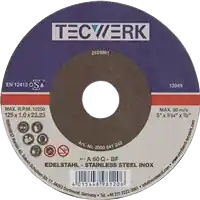 TECWERK Trennscheibe D125x1mm gerade 125 mm Markenware