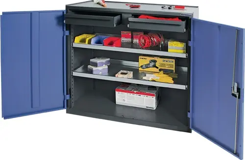 Finale Aktion PROMAT Werkzeug-/Beistellschrank H1000xB1000xT500 mm 2 Schubladen. 2 Böden