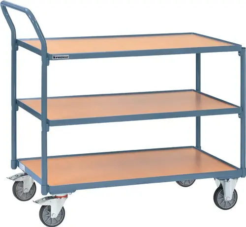 Aktuell PROMAT Tischwagen 3 Ladeflächen L850xB500mm Schiebebügel senkrecht 850 mm