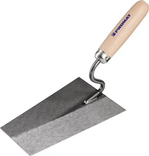 PROMAT Maurerkelle Länge 180 mm Breite 125 mm mit Buchenholzheft. S-Hals 115 mm Highlight