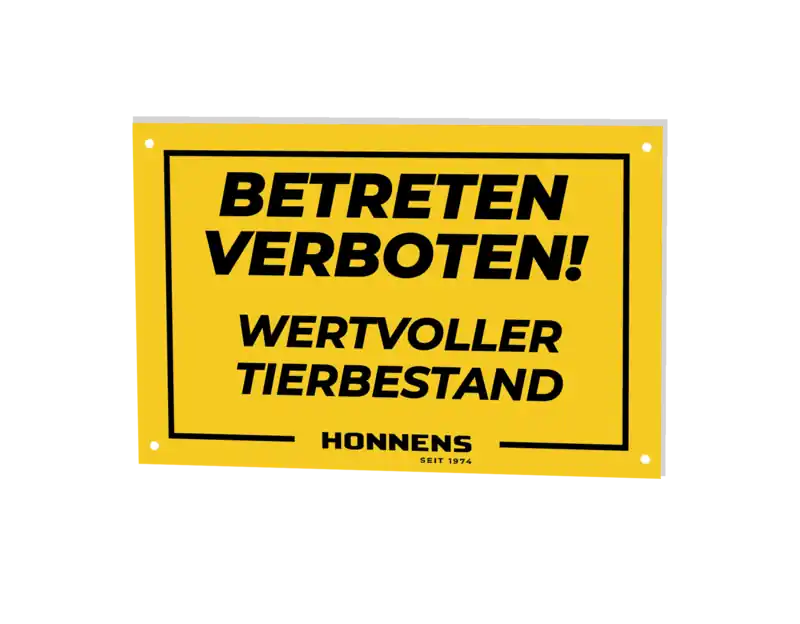 HONNENS Warnschild "Betreten verboten! Wertvoller Tierbestand" Direktkauf