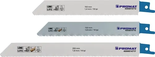 Ausverkauf PROMAT Säbelsägeblattset für Metall für Holz