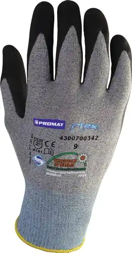PROMAT Handschuhe Größe 10 grau/schwarz Flex. ohne Noppen (Nicht verfügbar) Preiswert