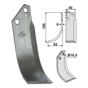 Super-Preis Industriehof® Fräsmesser links/rechts 190 x 50 x 6 mm, Bohrung 10,5 mm, für Valpadana