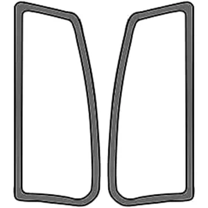 Wochenendangebot Seitenscheibe 270/360 x 855 x 5 mm x 5 mm links/rechts, grün, Siebdruck, geklebt, für Traktor Deutz-Fahr, Same, Lamborghini, Hürlimann