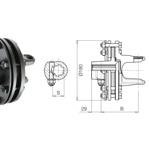 Bondioli & Pavesi Reibscheibenkupplung 100; Global; SFT, 1 3/8'' 21, FV32/FV 34 - EinstellbaresDrehmoment Top-Seller