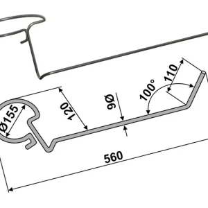 Industriehof® Striegelzinken 560 x 6 mm links/rechts, für Striegel Lely Sonderangebot