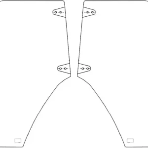 Türscheibe, grün, links/rechts, rahmenlos, Siebdruck, für Case IH JXU, MXM, Ford New Holland T, TL, TLA, TM, TS, 4000, 5000, 6000, 7000, 8000 Geprüft