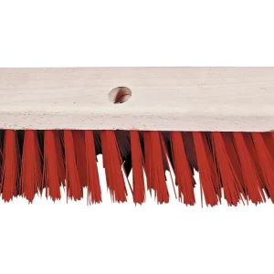 KERBL Straßenbesen "Kompakt", Elastan, rot, Rücken Holz, mit Bohrung Sonderaktion