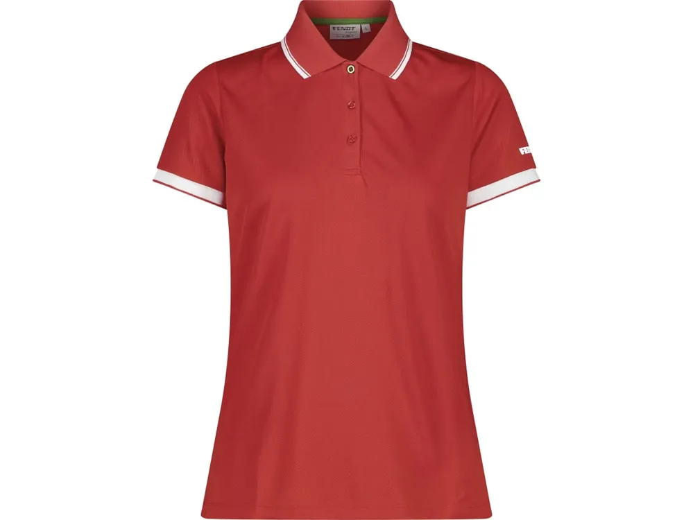 Neue Ware Fendt Poloshirt Damen rot; weiß