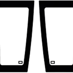 Top-Seller Frontscheibe grün, unten links/rechts, Siebdruck, geklebt, für Traktor Fendt Farmer 300, Favorit 500, 800