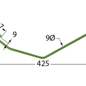 Striegelzinken 400 x 9 mm links/rechts, für Striegel Hassia, Lemken Echt