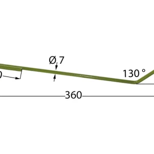 Markenprodukt Striegelzinken 360 x 7 mm links/rechts, für Striegel Amazone
